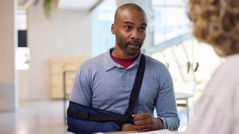 Man with a cast on his arm