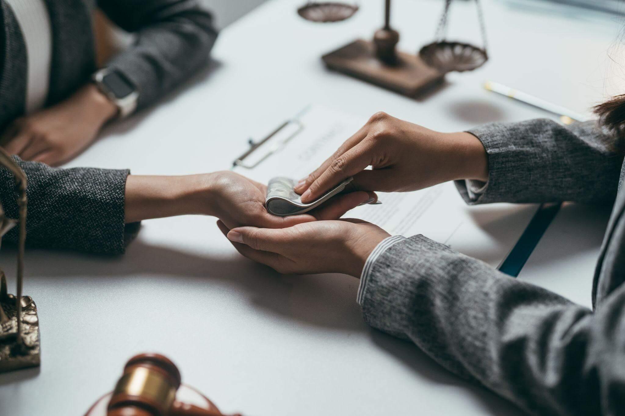 Client review meeting with Magnolia car accident lawyer